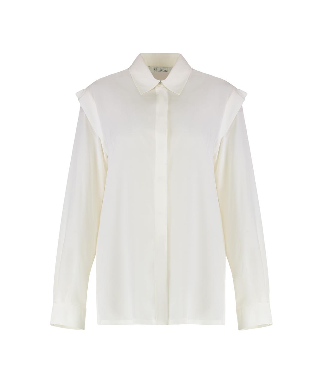 MAX MARA Белая шелковая рубашка, фото 1