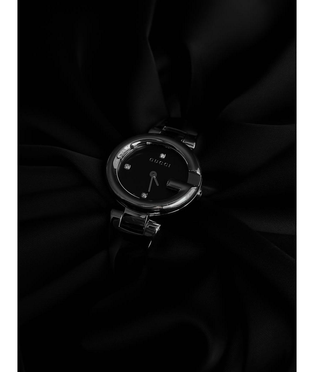 GUCCI Серебряные металлические часы, фото 3