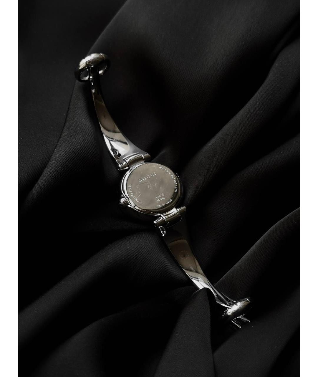 GUCCI Серебряные металлические часы, фото 5