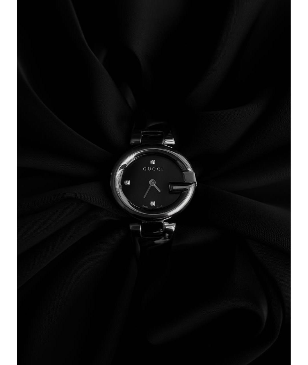 GUCCI Серебряные металлические часы, фото 2