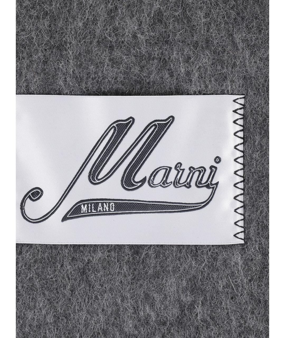 MARNI Серый шарф, фото 2
