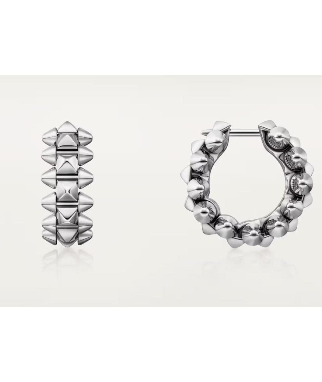 CARTIER Белые серьги из белого золота, фото 3