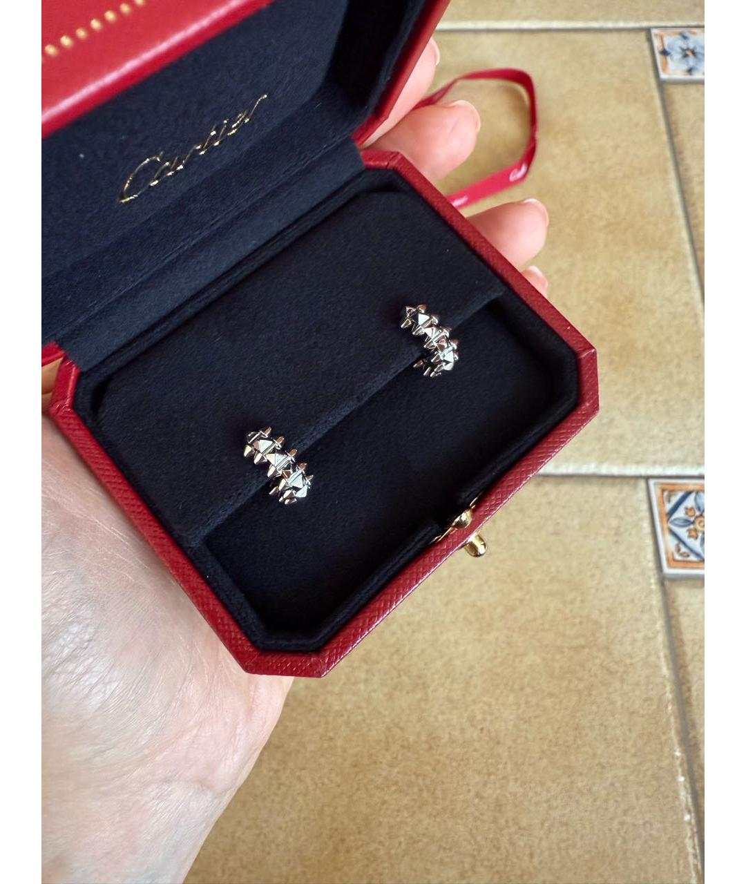 CARTIER Белые серьги из белого золота, фото 4