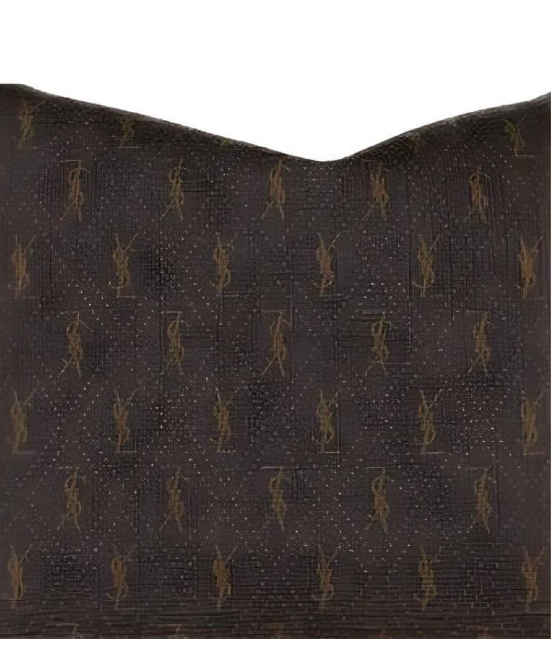 SAINT LAURENT Коричневая сумка с короткими ручками, фото 6