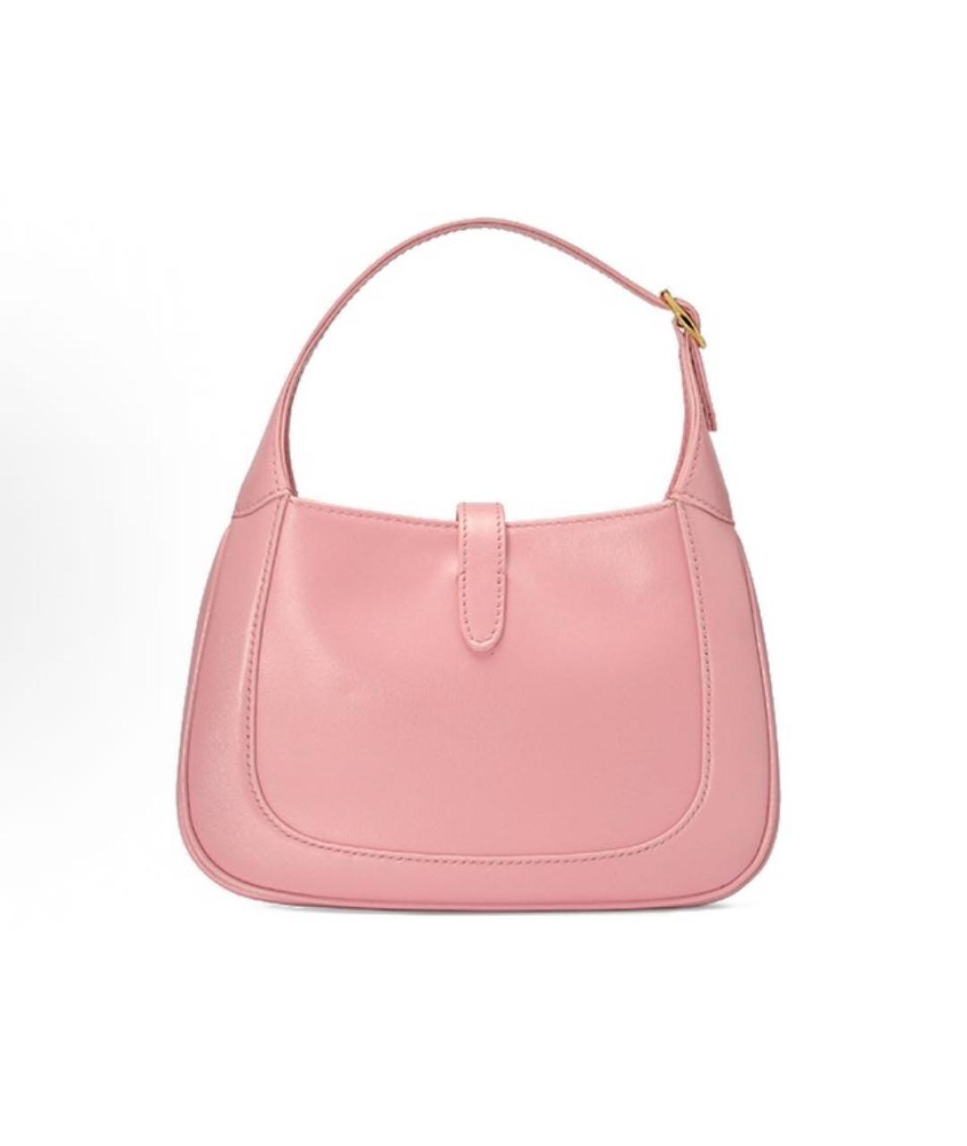 GUCCI Розовая кожаная сумка с короткими ручками, фото 4