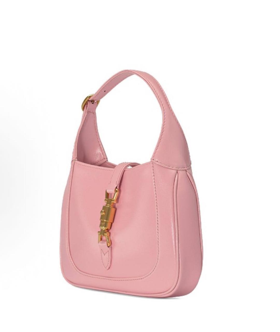 GUCCI Розовая кожаная сумка с короткими ручками, фото 3