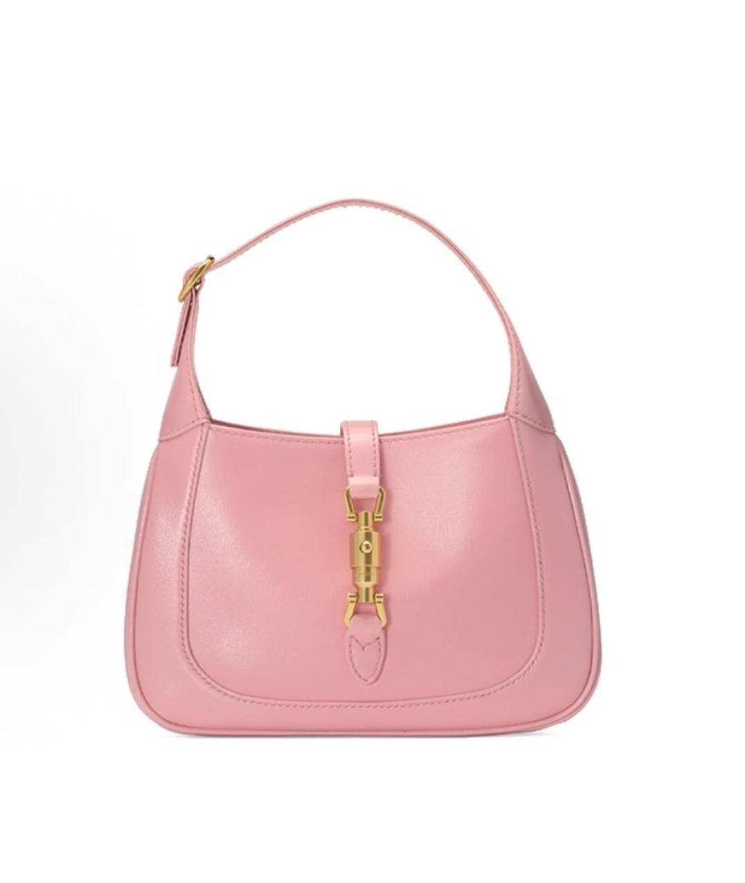 GUCCI Розовая кожаная сумка с короткими ручками, фото 2