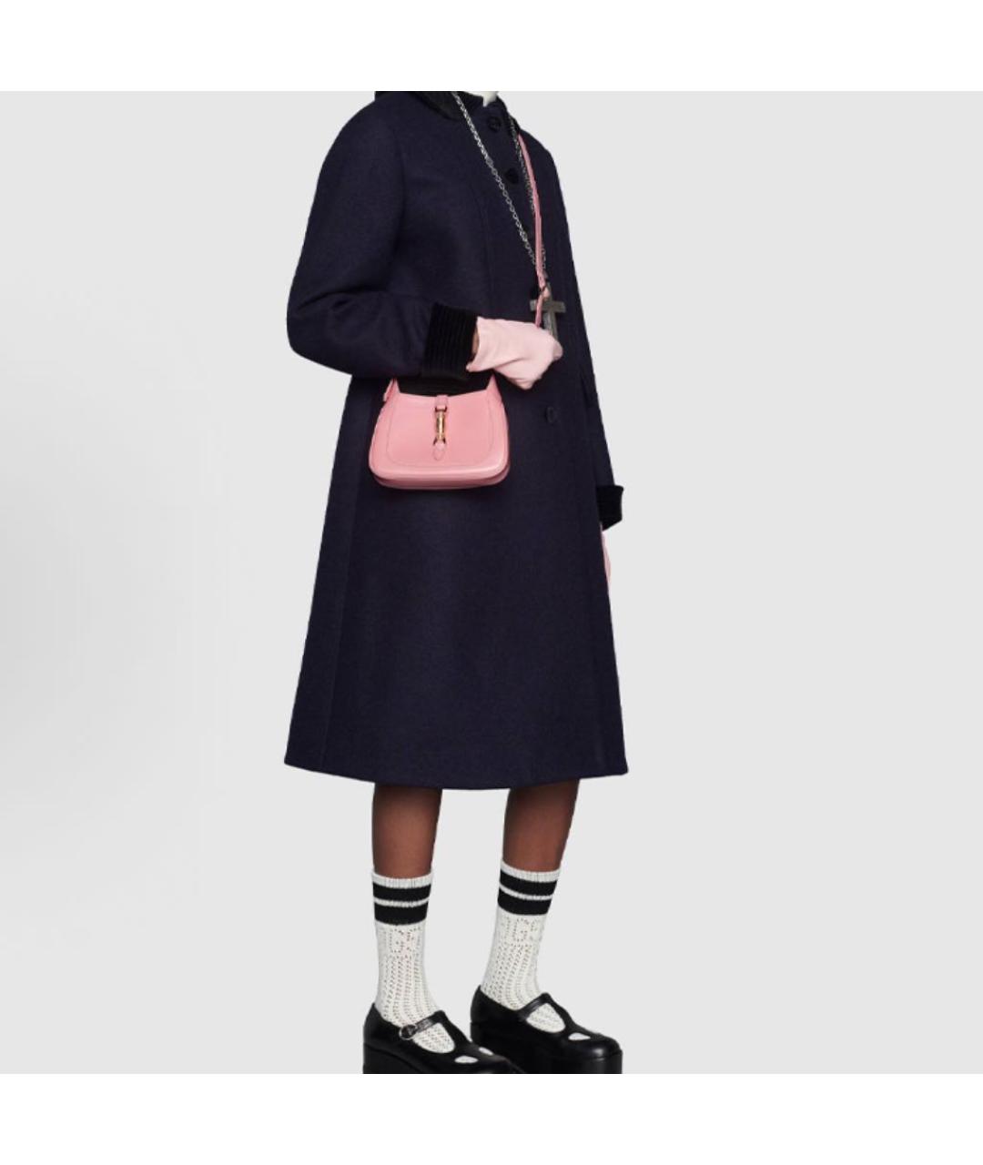 GUCCI Розовая кожаная сумка с короткими ручками, фото 7