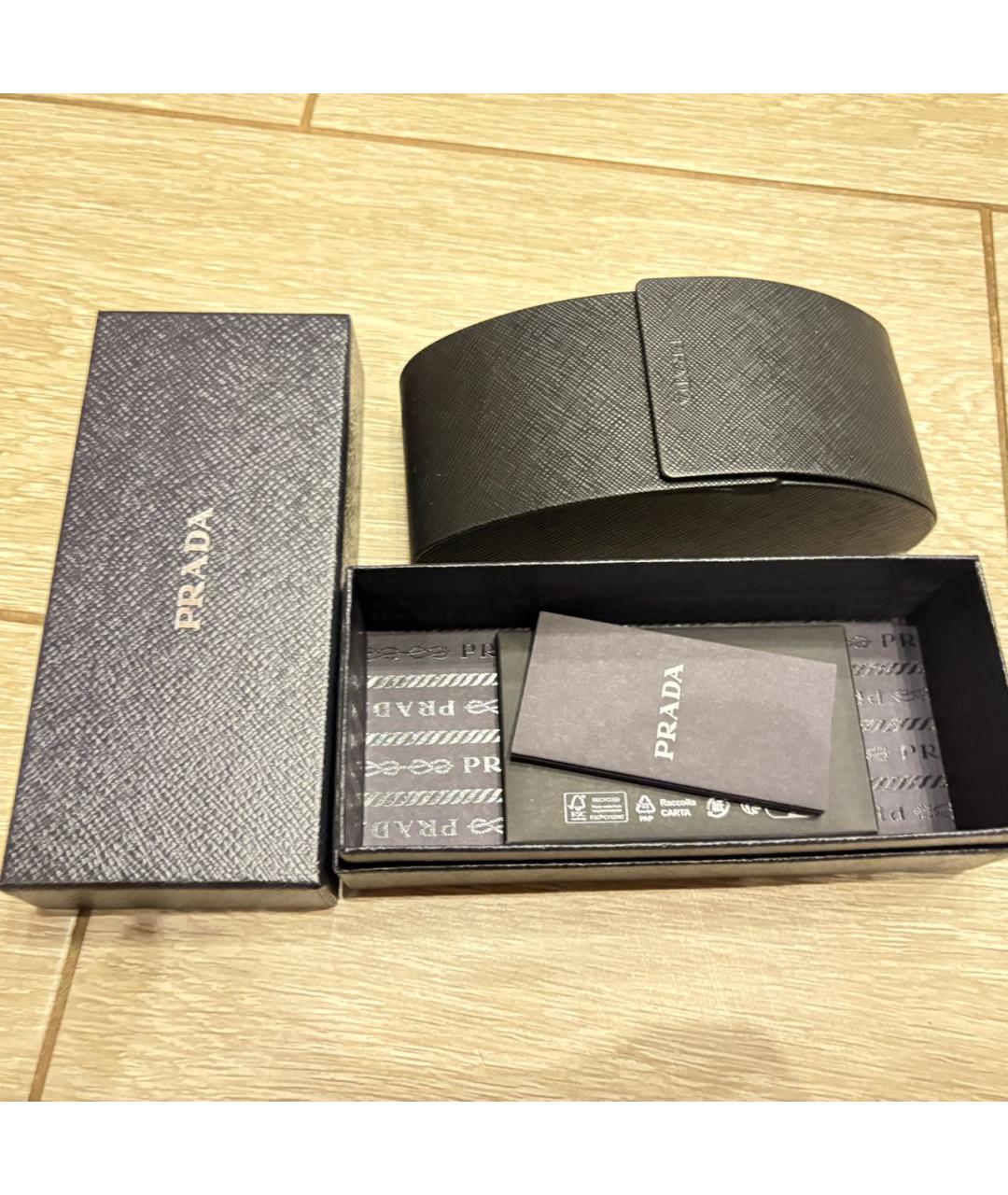 PRADA Золотые металлические солнцезащитные очки, фото 5