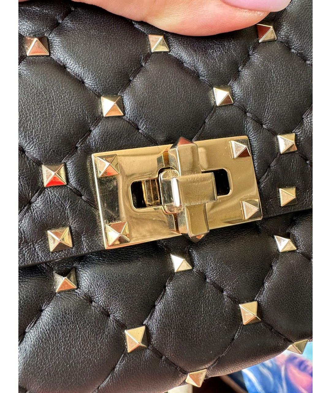 VALENTINO Черная кожаная поясная сумка, фото 2