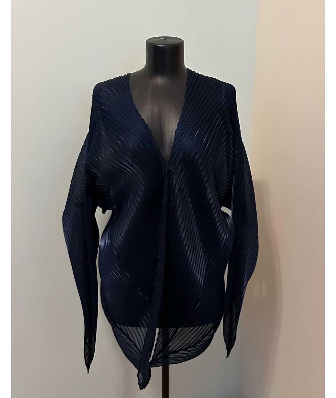 ISSEY MIYAKE Темно-синяя полиэстеровая блузы, фото 6