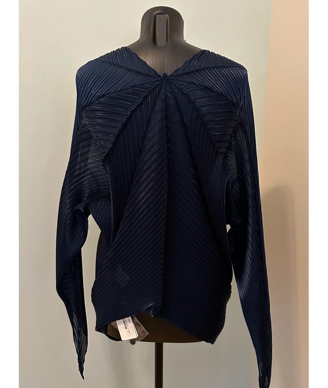 ISSEY MIYAKE Темно-синяя полиэстеровая блузы, фото 2