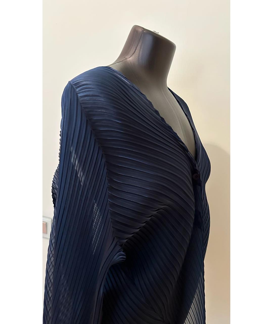 ISSEY MIYAKE Темно-синяя полиэстеровая блузы, фото 5