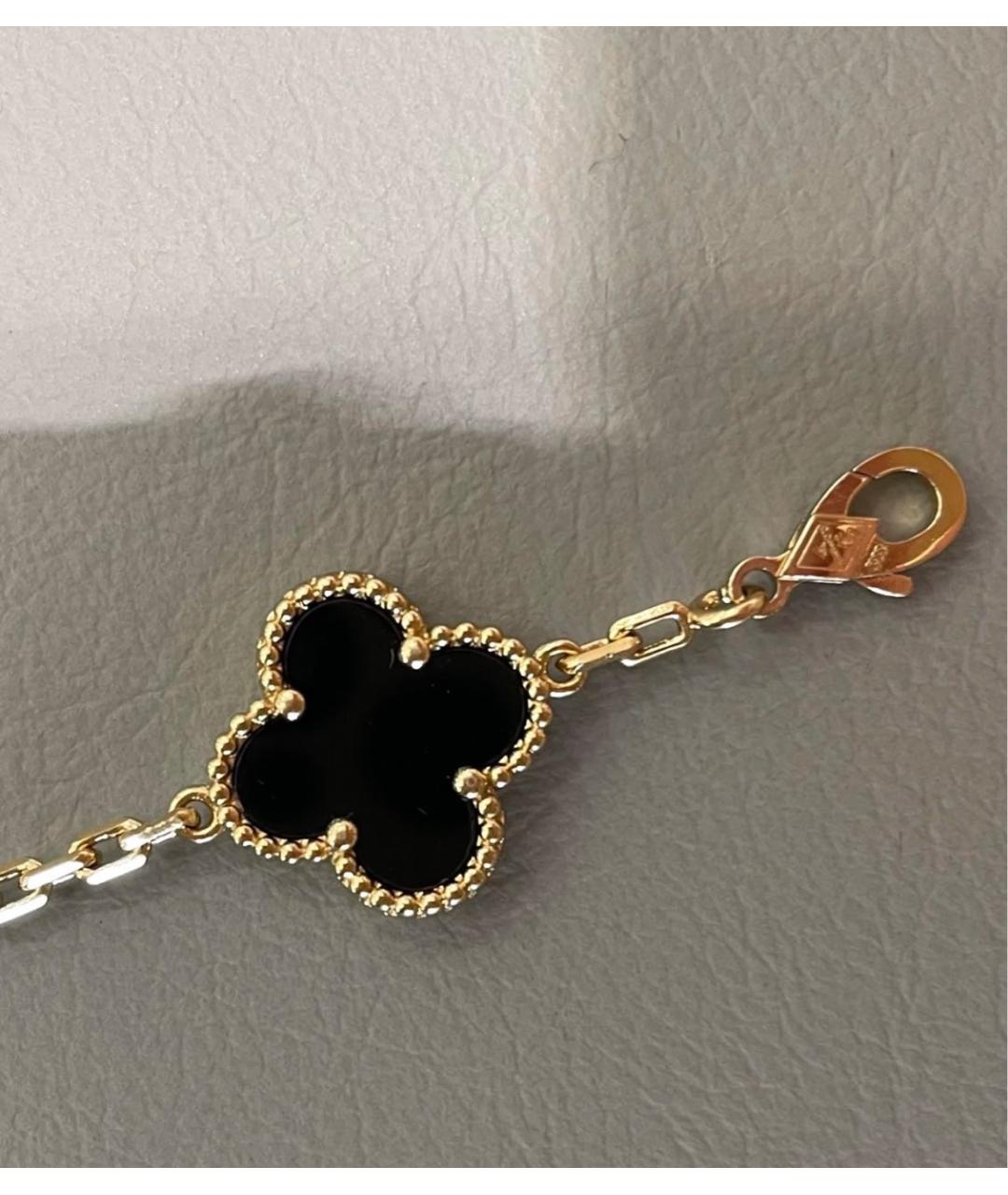VAN CLEEF & ARPELS Черный браслет из желтого золота, фото 4