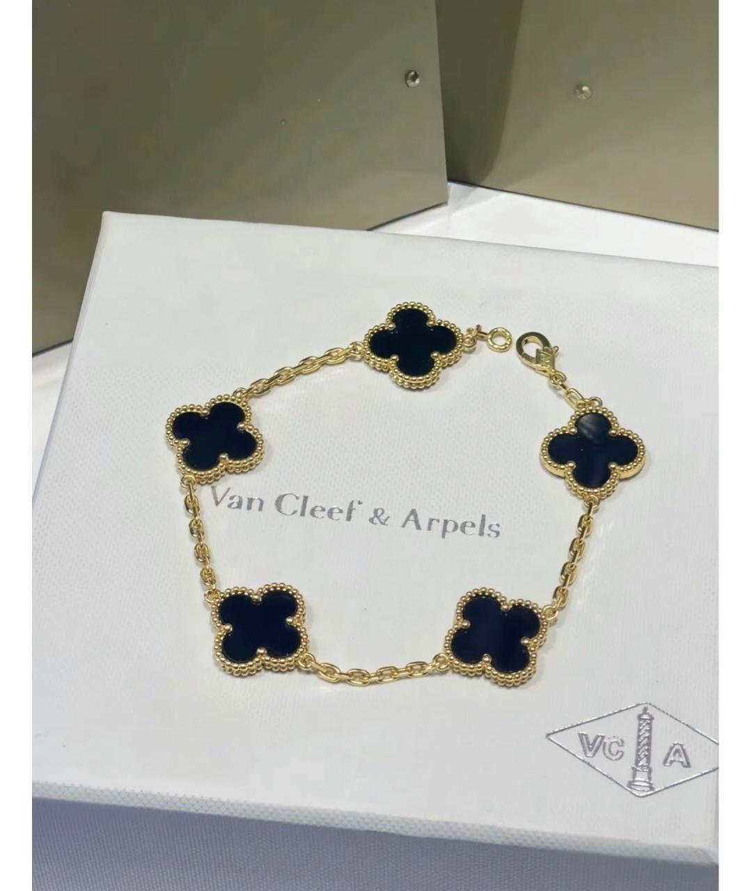 VAN CLEEF & ARPELS Черный браслет из желтого золота, фото 6