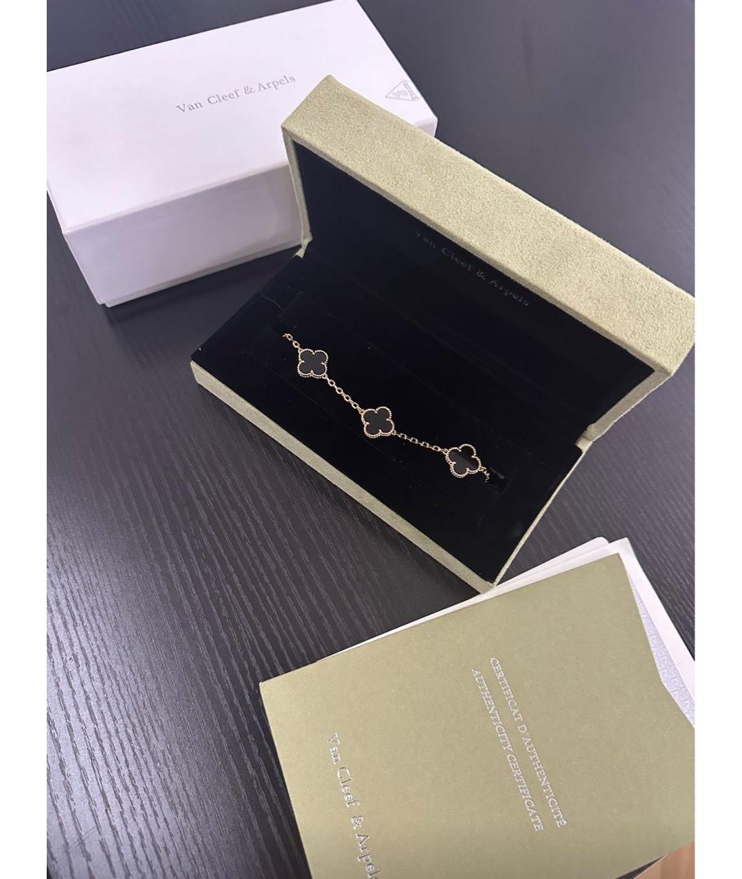 VAN CLEEF & ARPELS Черный браслет из желтого золота, фото 2