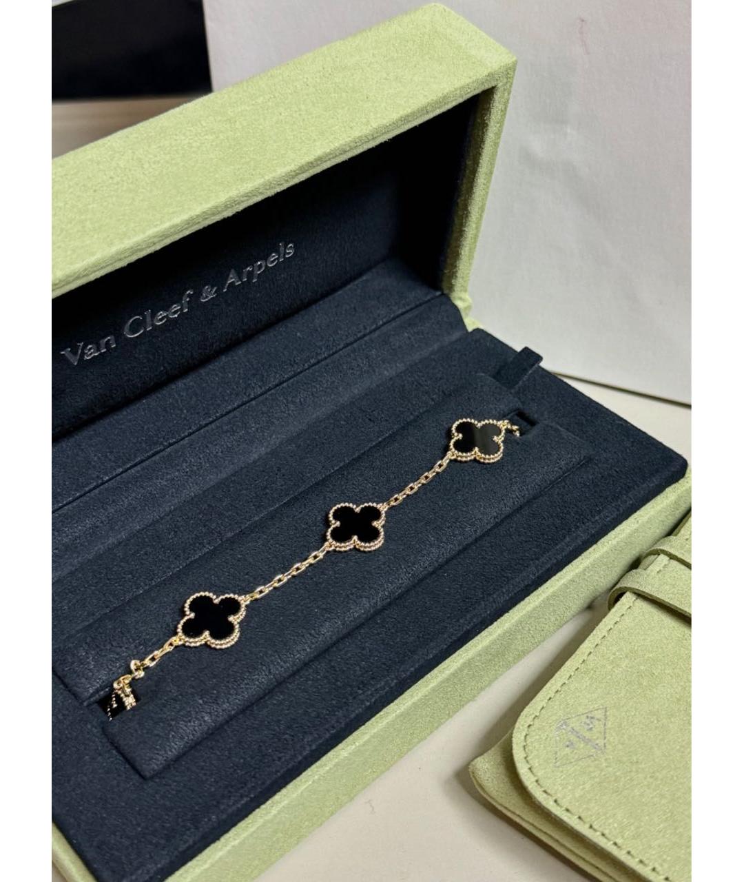 VAN CLEEF & ARPELS Черный браслет из желтого золота, фото 7