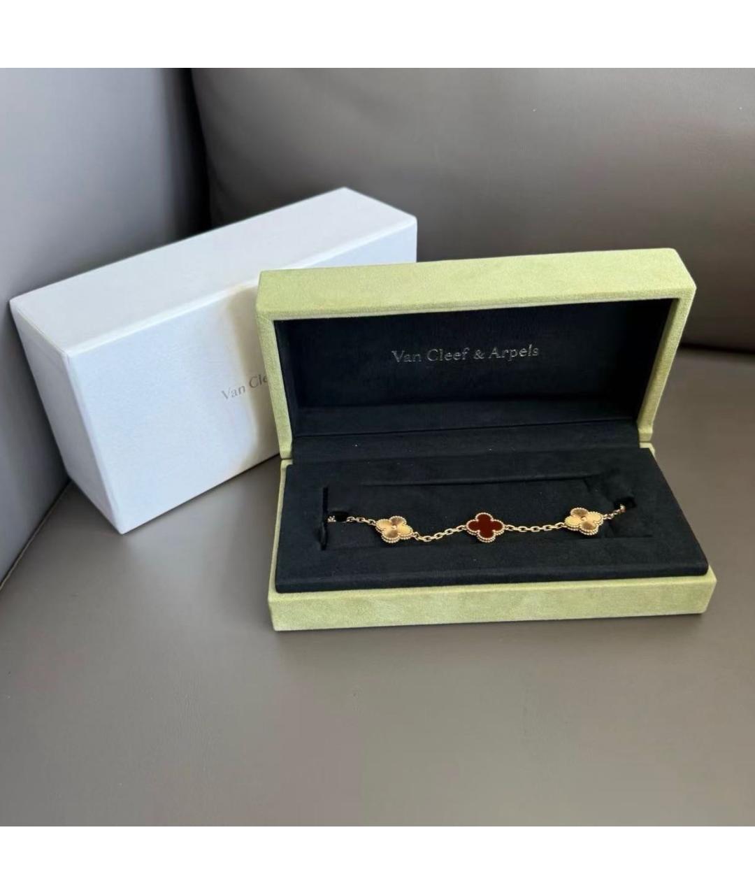 VAN CLEEF & ARPELS Бордовый браслет из желтого золота, фото 3