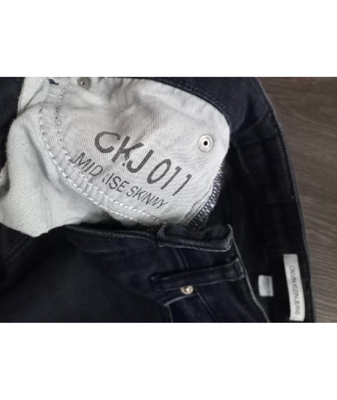 CALVIN KLEIN Темно-синие прямые джинсы, фото 3