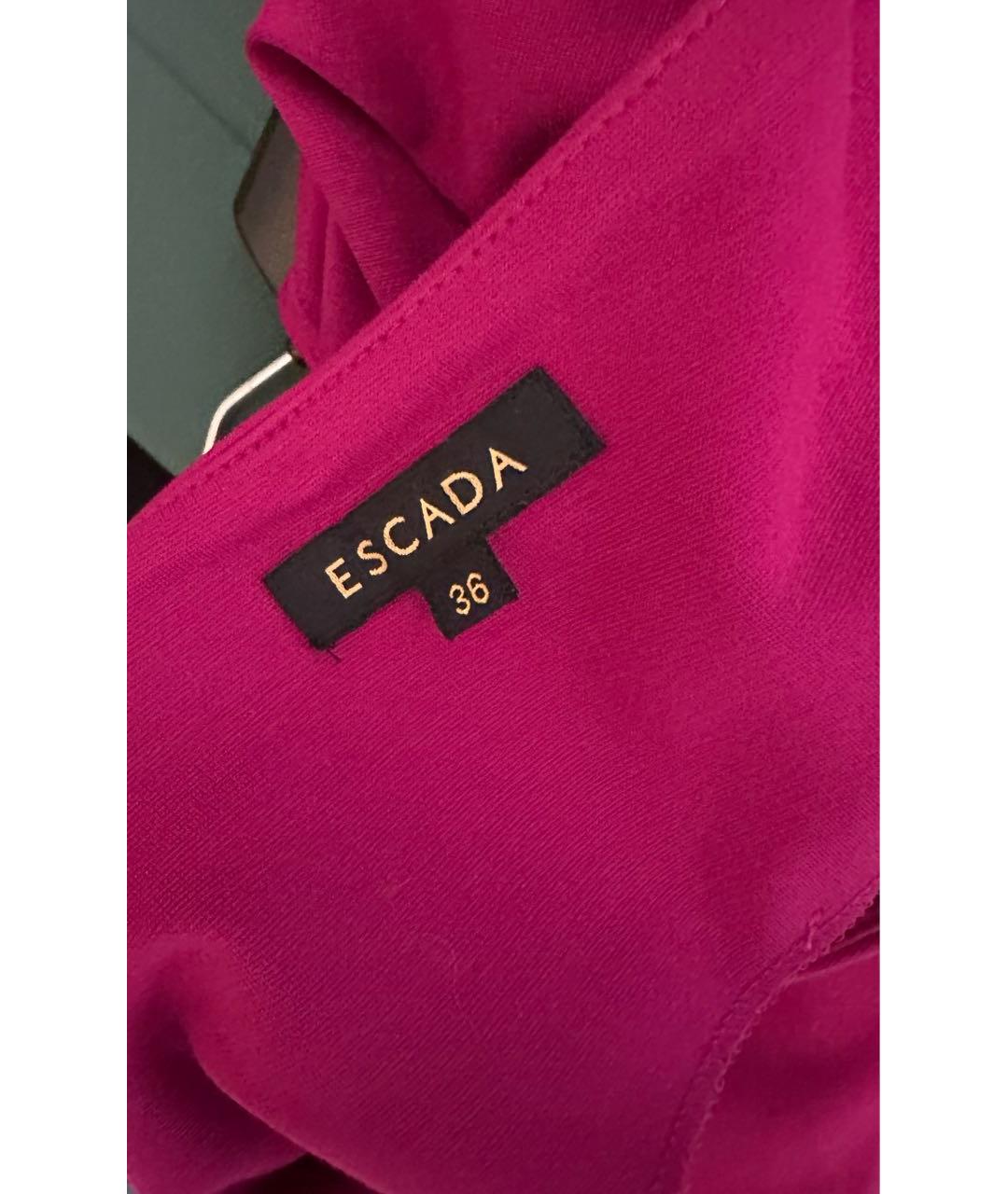 ESCADA Фуксия вискозное повседневное платье, фото 3