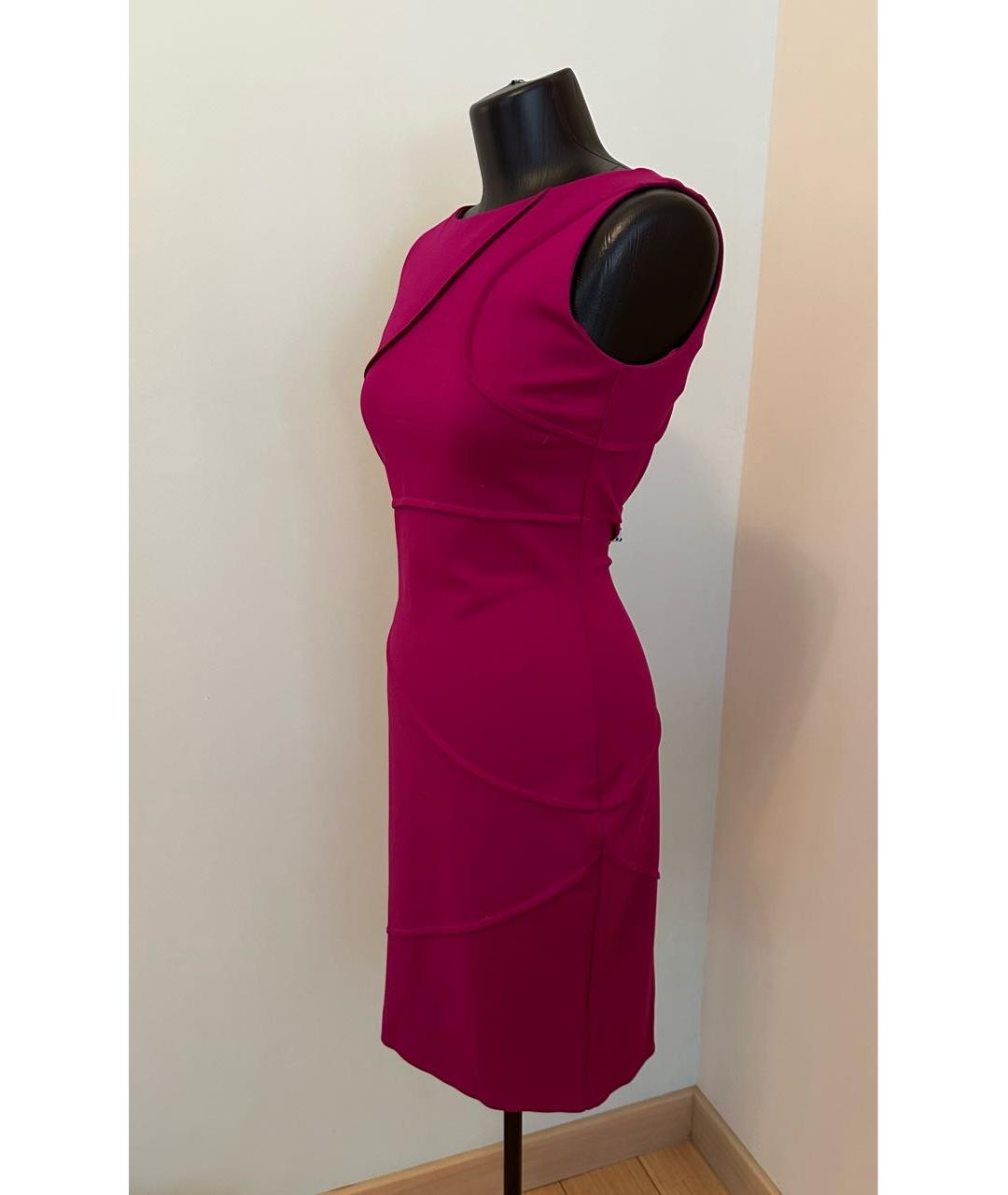 ESCADA Фуксия вискозное повседневное платье, фото 4
