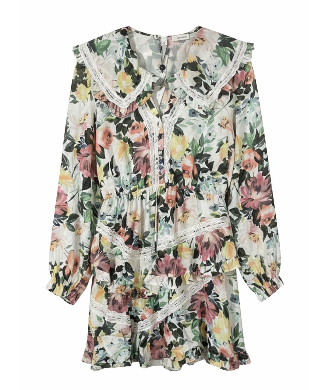 FOR LOVE AND LEMONS Белое полиэстеровое повседневное платье, фото 1