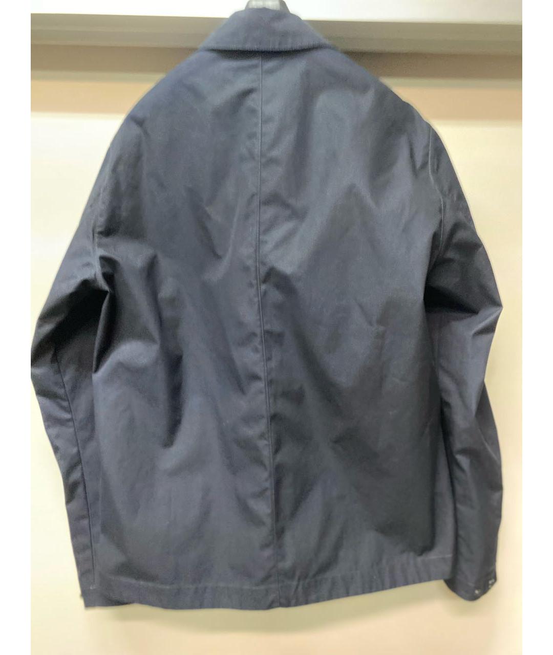 STONE ISLAND Темно-синяя хлопковая куртка, фото 2