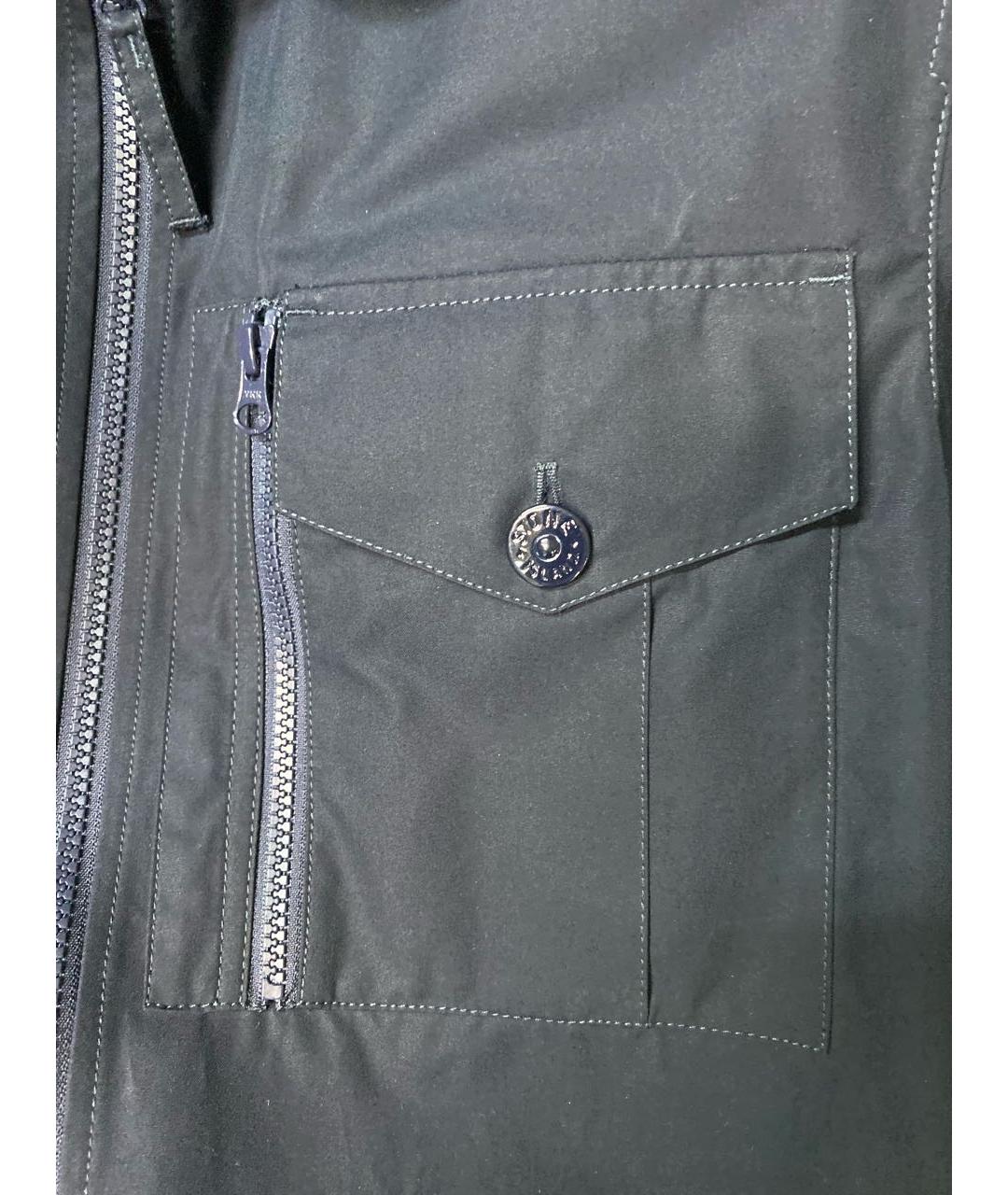 STONE ISLAND Темно-синяя хлопковая куртка, фото 3