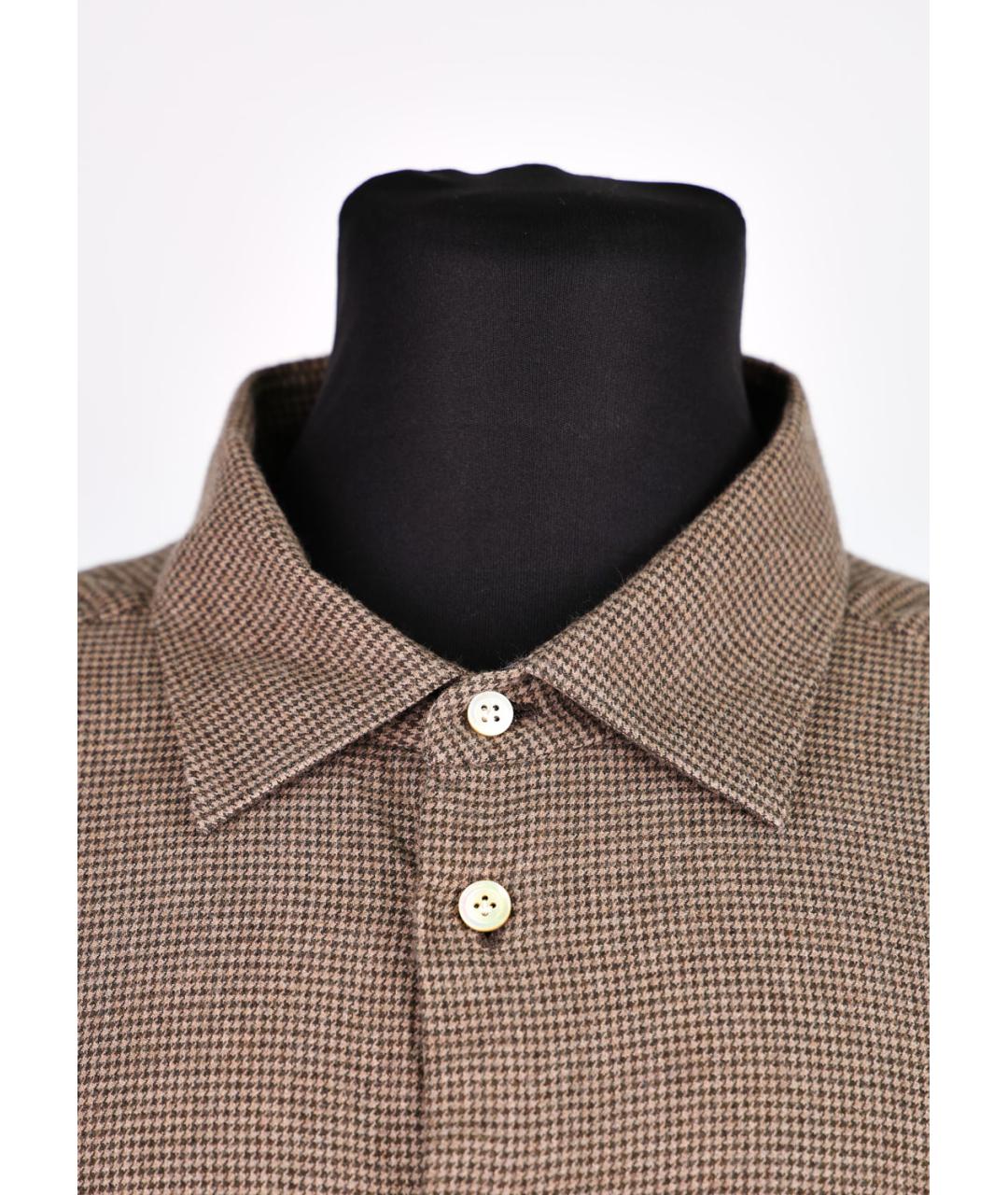 KITON Коричневая кэжуал рубашка, фото 4