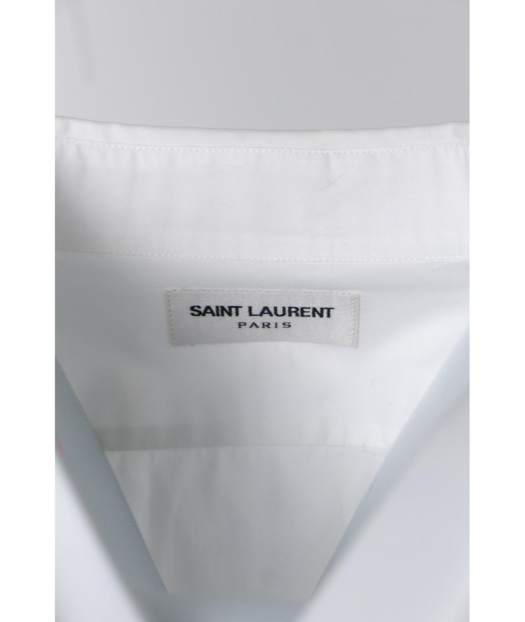 SAINT LAURENT Белая хлопковая рубашка, фото 2