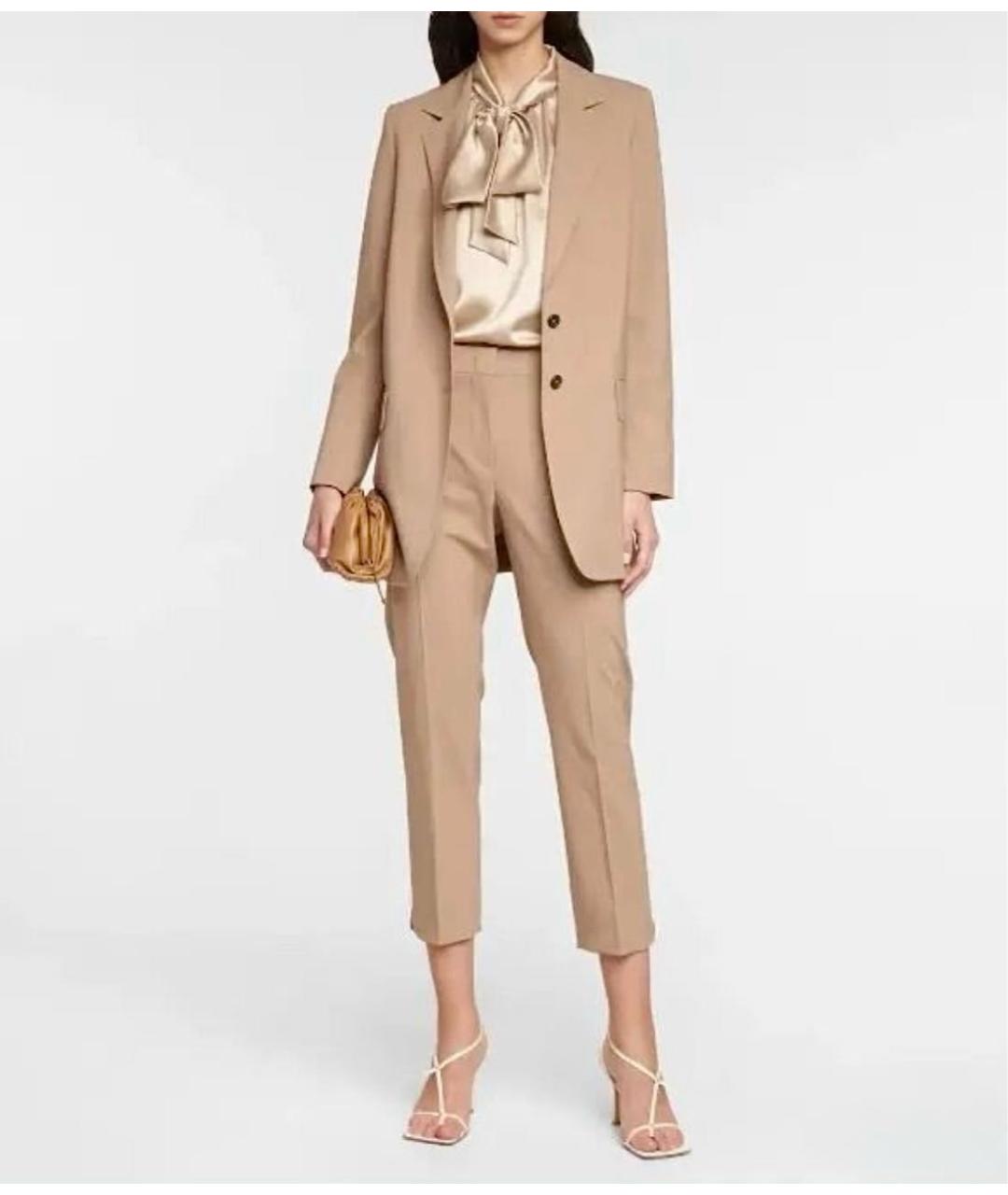 MAX MARA Бежевый шерстяной жакет/пиджак, фото 6