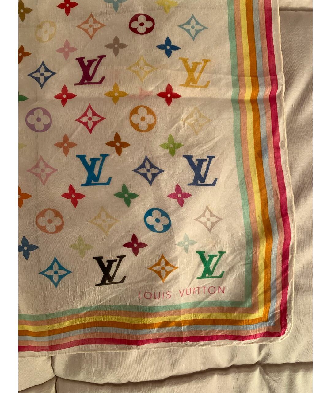 LOUIS VUITTON PRE-OWNED Мульти шелковый шарф, фото 2