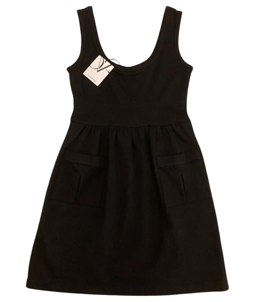 DIANE VON FURSTENBERG Черное хлопковое повседневное платье, фото 1