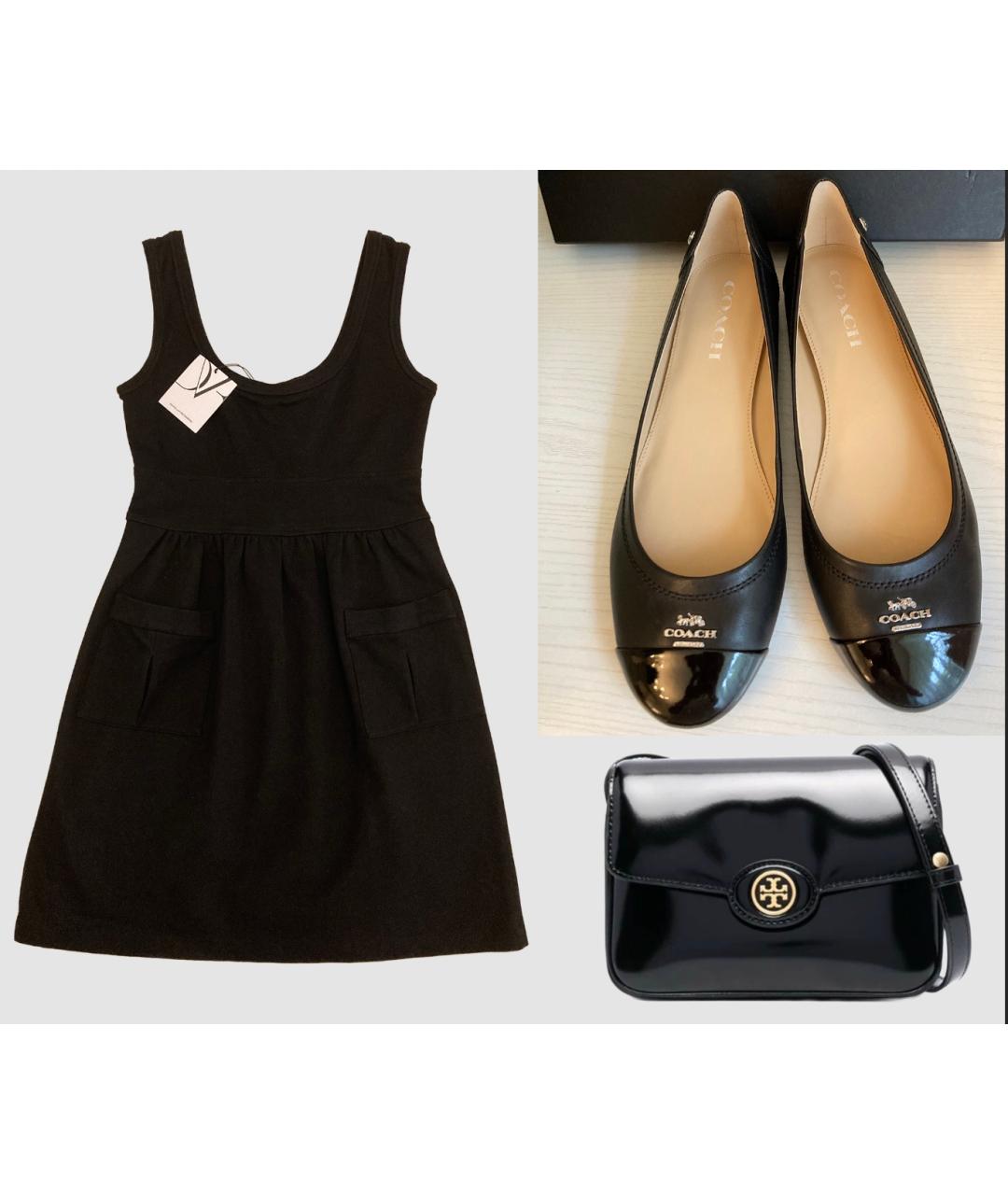 DIANE VON FURSTENBERG Черное хлопковое повседневное платье, фото 5