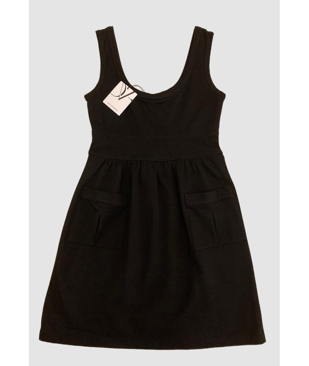 DIANE VON FURSTENBERG Черное хлопковое повседневное платье, фото 4