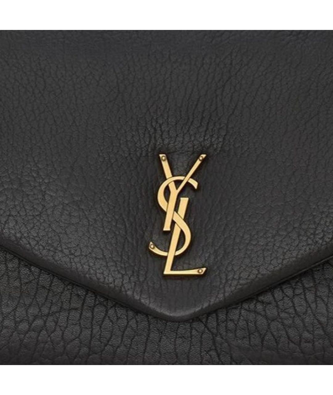 SAINT LAURENT Черная кожаная сумка через плечо, фото 7