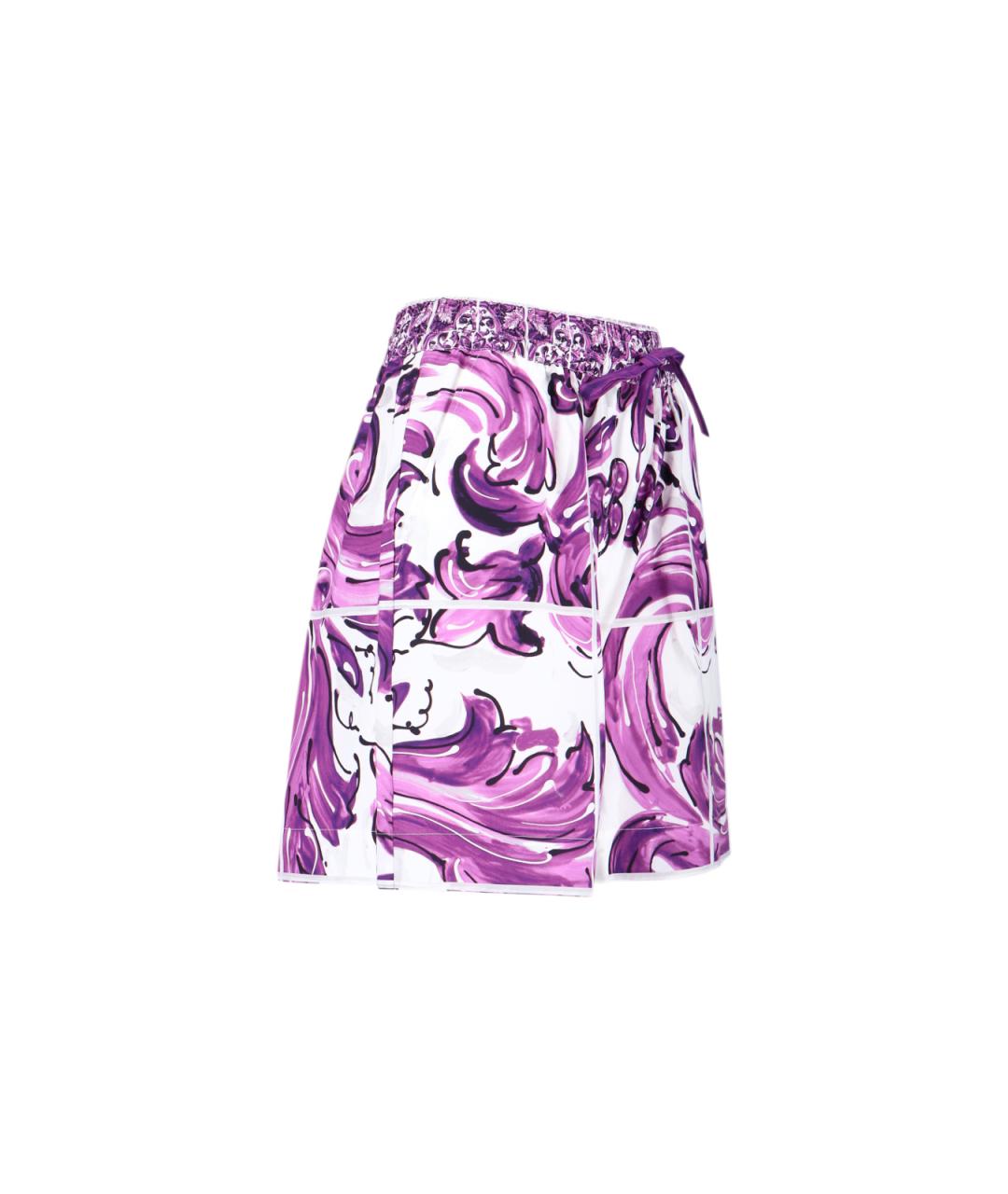 DOLCE&GABBANA Фиолетовые хлопковые шорты, фото 3
