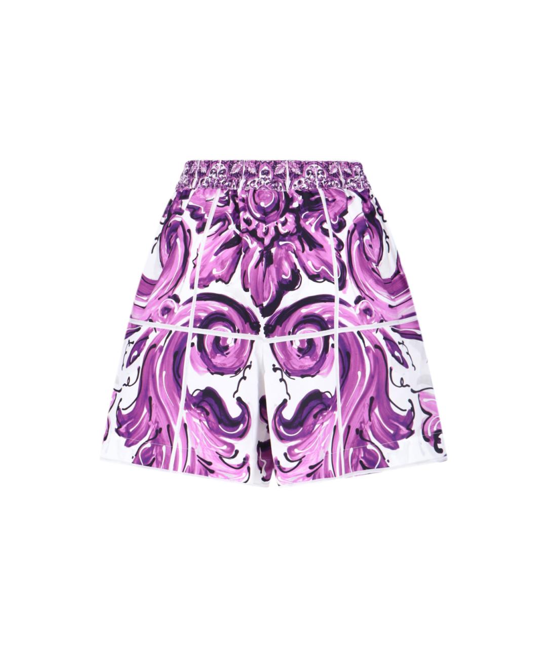 DOLCE&GABBANA Фиолетовые хлопковые шорты, фото 2