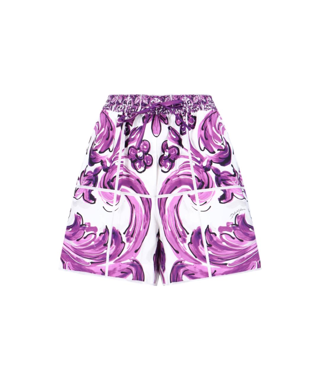 DOLCE&GABBANA Фиолетовые хлопковые шорты, фото 1