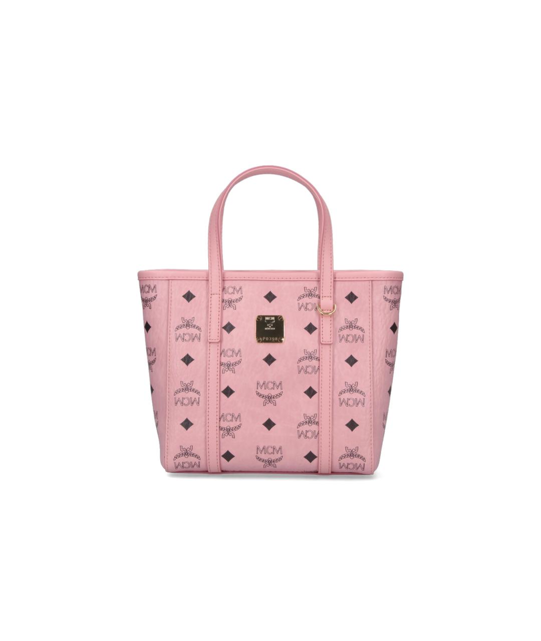 MCM Розовая сумка тоут из искусственной кожи, фото 3