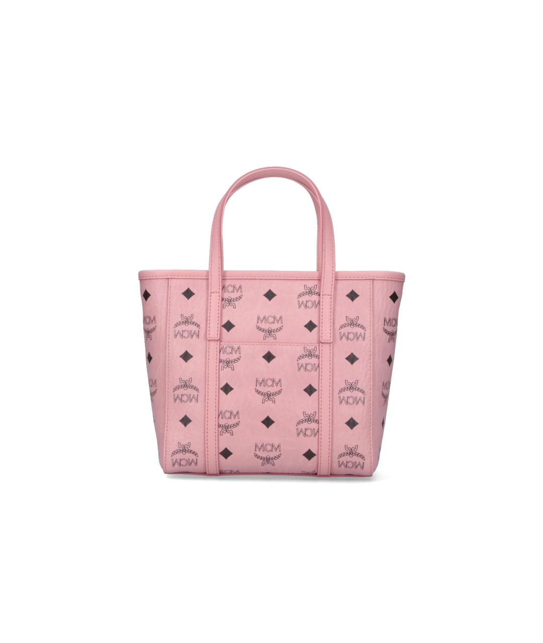 MCM Розовая сумка тоут из искусственной кожи, фото 2