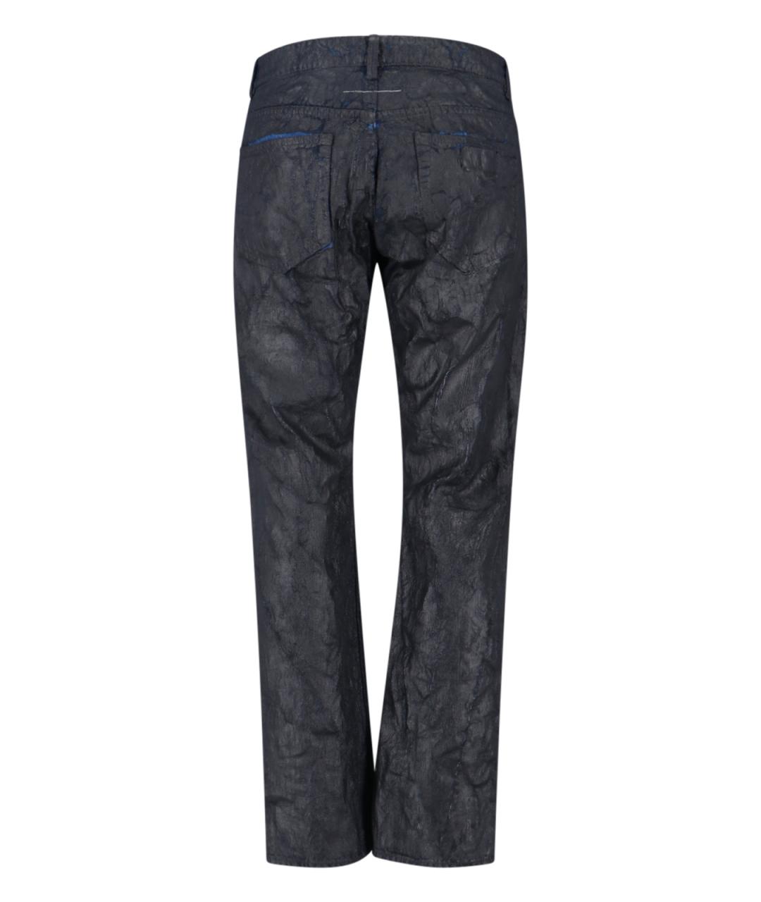 MM6 MAISON MARGIELA Черные хлопковые прямые джинсы, фото 2