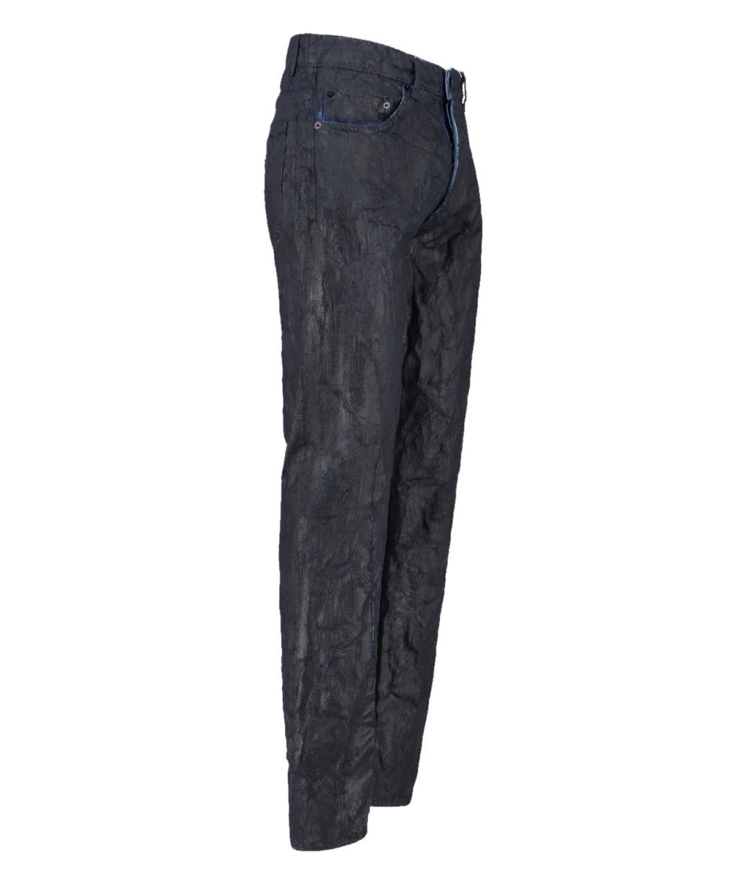 MM6 MAISON MARGIELA Черные хлопковые прямые джинсы, фото 3