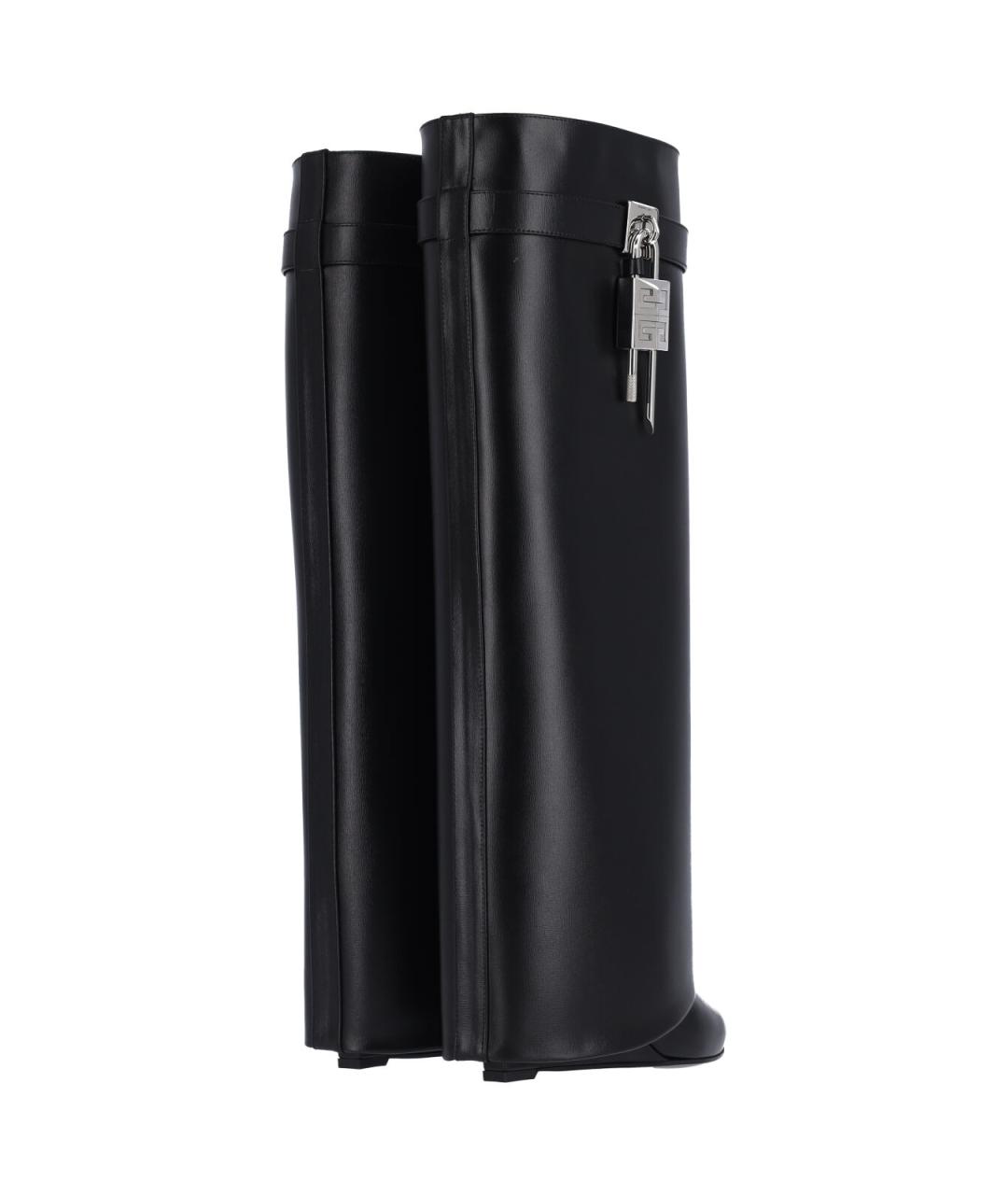GIVENCHY Черные кожаные сапоги, фото 4