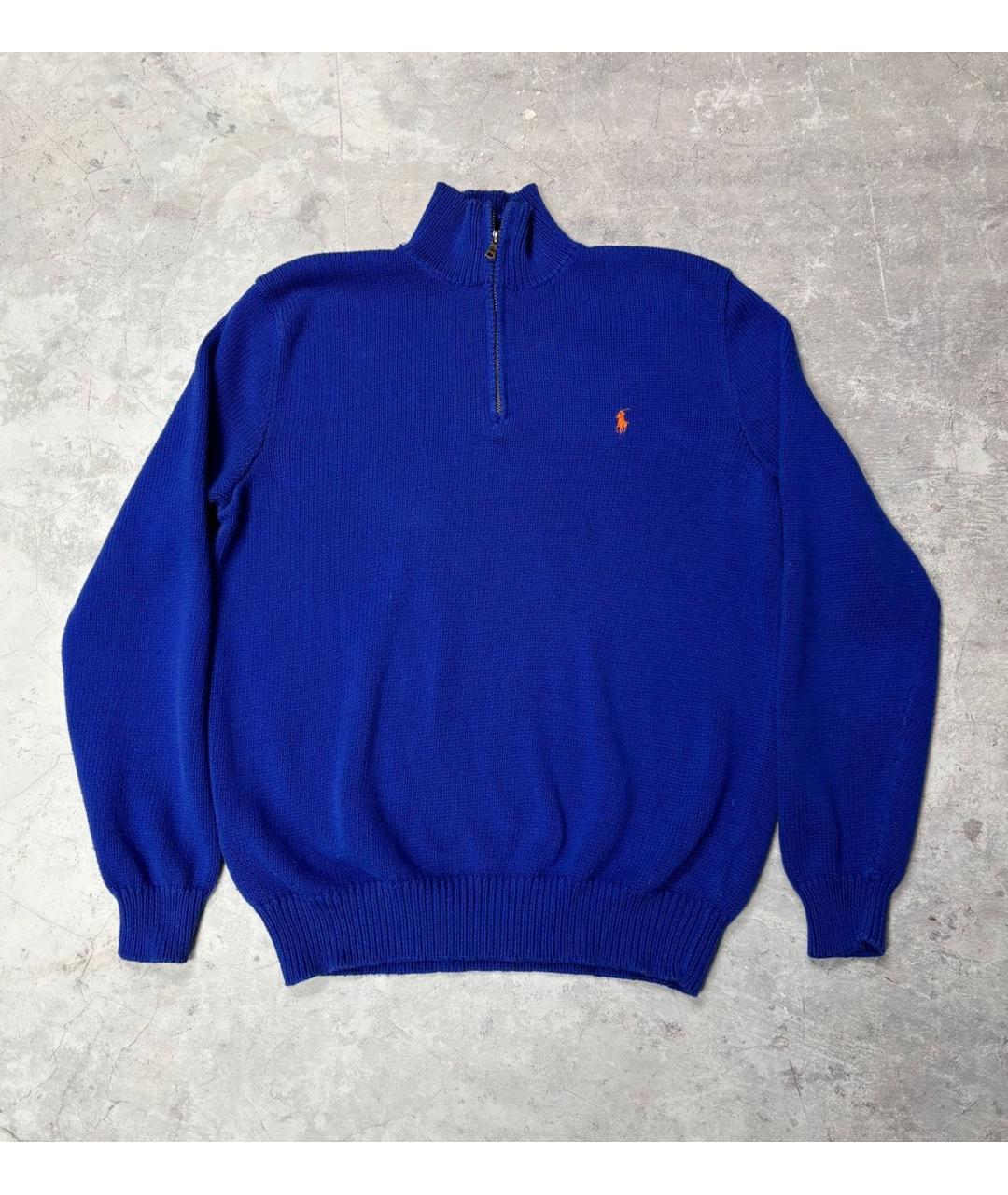 POLO RALPH LAUREN Синий хлопковый джемпер / свитер, фото 2