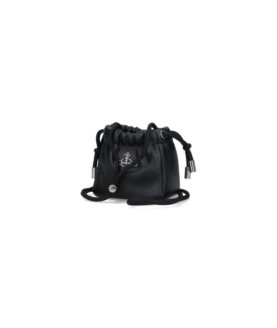 VIVIENNE WESTWOOD Черная сумка тоут из искусственной кожи, фото 2