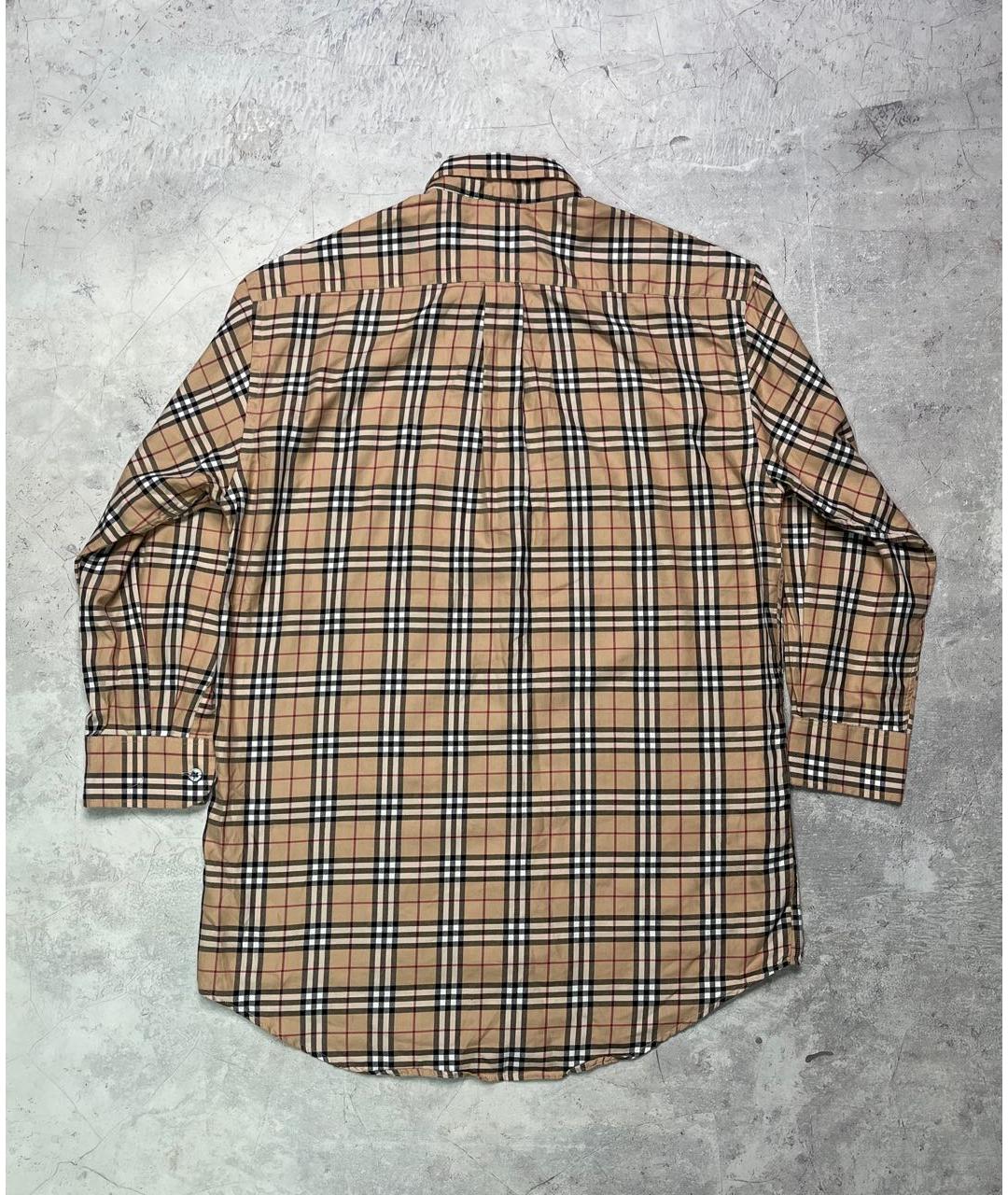 BURBERRY Коричневая хлопковая кэжуал рубашка, фото 2