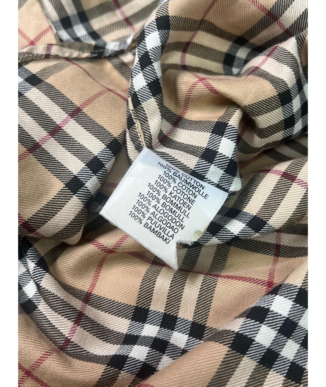 BURBERRY Коричневая хлопковая кэжуал рубашка, фото 5