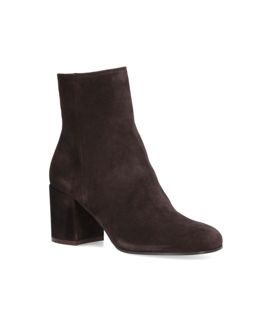 GIANVITO ROSSI Коричневые замшевые полусапоги, фото 2