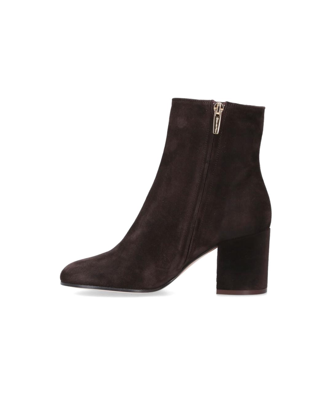 GIANVITO ROSSI Коричневые замшевые полусапоги, фото 3